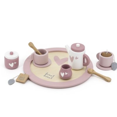 Label Label Drveni set za čaj - Pink