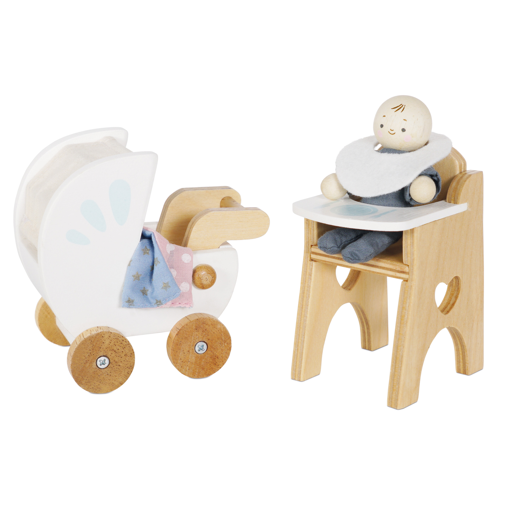 ME044-nursery-wooden-set-dolls-family-roleplay-toy Le Toy Van Set za bebe za kućice za lutke - Image 1