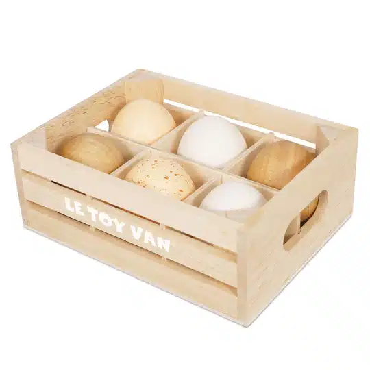 TV190-Farm-Eggs-Half-Dozen-Wooden-Pretend-Play-Foods_540x540 Gajba s jajima