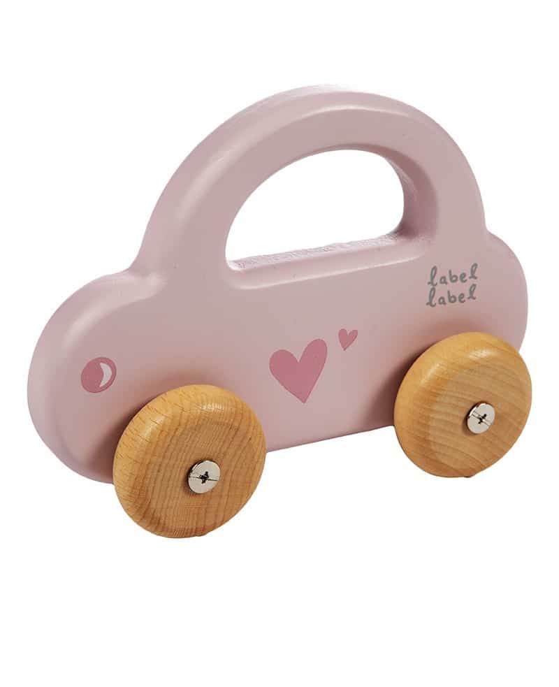 label-label-little-car-pink-LLWT-25002 Label Label Drveni autić - Pink - Image 1