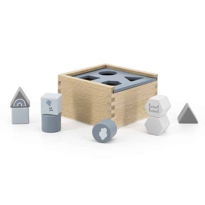 Label Label Drvena kutija za sortiranje oblika - Blue