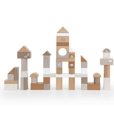 Label Label Drvene kocke za gradnju 50 kom - Nougat