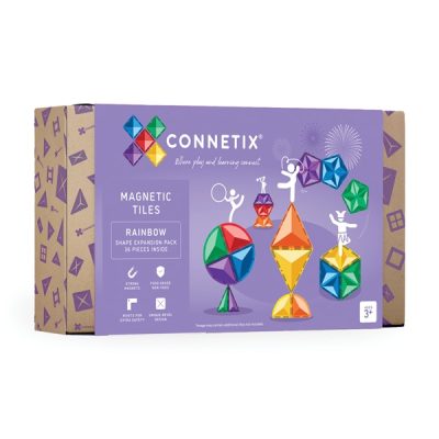 Connetix Tiles – Rainbow Shapes Expansion set (36 kom)