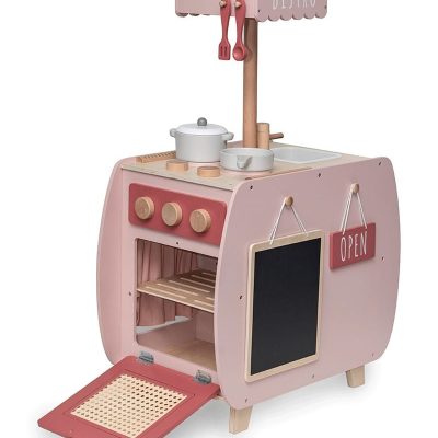 Label Label Drvena dječija kuhinja Bistro – Pink