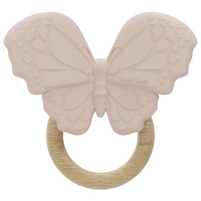 Label Label silikonska Glodalica Grickalica - Leptir Pink