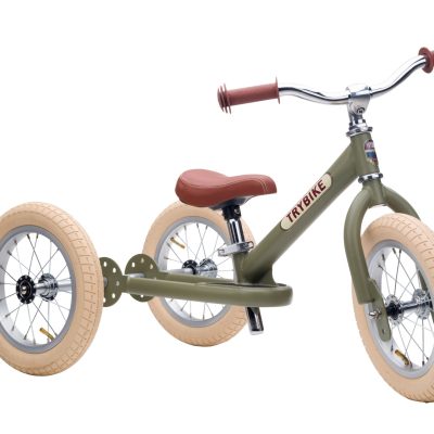 Trybike Tricikl i balans bicikl – Steel Vintage Green Matt