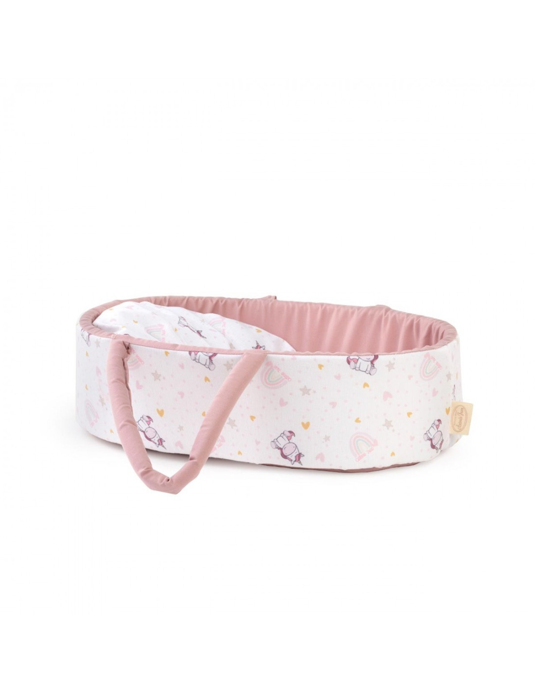 capazo-unicornio-pequeno-33cm (1) Antonio Juan torba za presvlačenje za lutke s cvjetnim i vichy uzorkom - Image 1