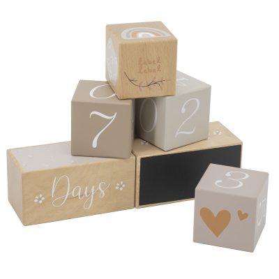 Label Label Drvene Milestone Kockice – Nougat