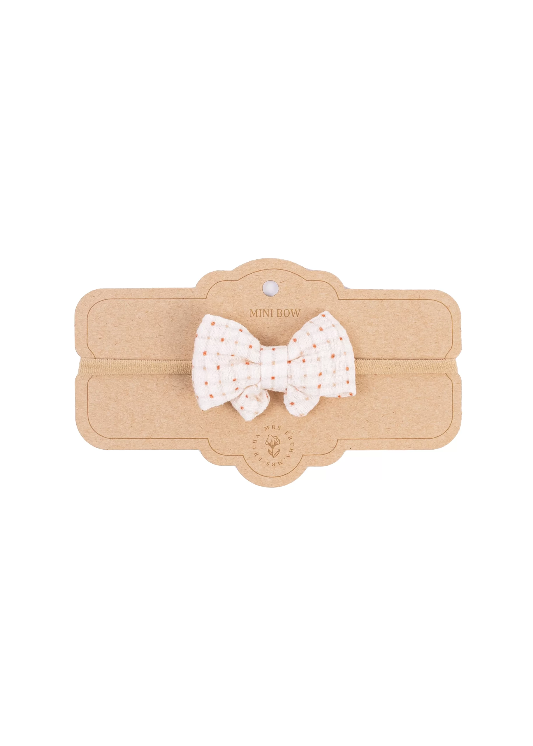 MRE1374-os1 Mrs Ertha Traka za kosu s mašnom - Organic Squares - Image 1