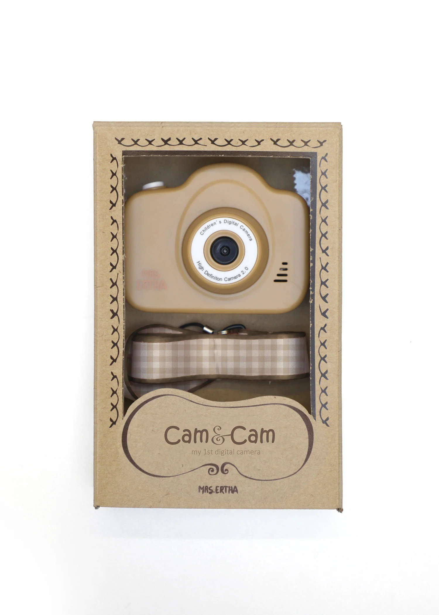 MRE1209-ssp1 Mrs Ertha Cam Cam v25 - Moj Prvi Fotoaparat - Soft Squares Peanut - Image 1