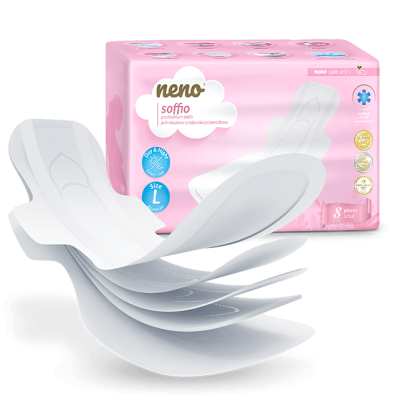 Neno Soffio Premium ultra-tanki postporođajni ulošci, 8 kom (s krilcima)
