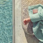 Elodie Tanka pletena dekica – Aqua Turquoise - Image 2