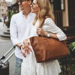 Elodie kožna torba za previjanje Chestnut Leather - Platinum proizvod - Image 3