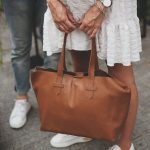 Elodie kožna torba za previjanje Chestnut Leather - Platinum proizvod - Image 2