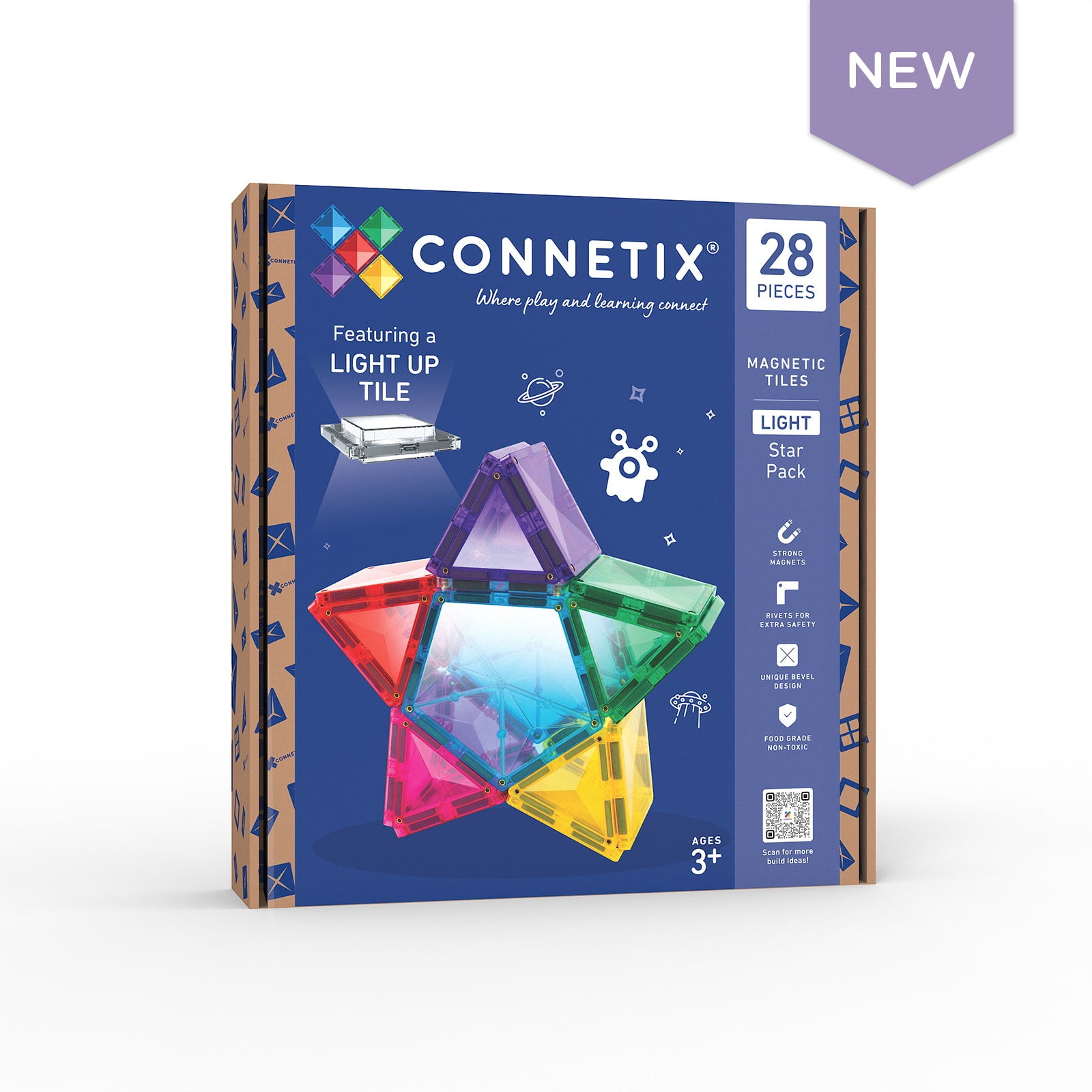 connetix tiles – light star set (28 kom) Connetix Tiles – Light Star set (28 kom) - Image 1