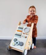 Tryco Drvena aktivnosna guralica sa Montessori tablom - White - Image 2