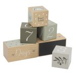 Label Label Drvene Milestone Kockice – Olive Green