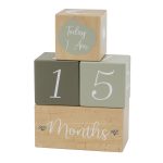 Label Label Drvene Milestone Kockice – Olive Green - Image 6
