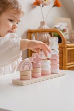 Label Label Drvena didaktička slagalica sa obručima - Pink - Image 4