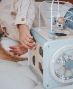 Label Label Drvena aktivnosna kocka - Blue - Image 2