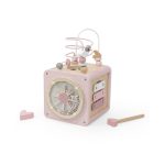 Label Label Drvena aktivnosna kocka - Pink