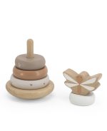 Label Label Drveni balansirajući toranj s obručima - Nougat - Image 3