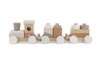 Label Label Drveni didaktički vozić za slaganje - Nougat