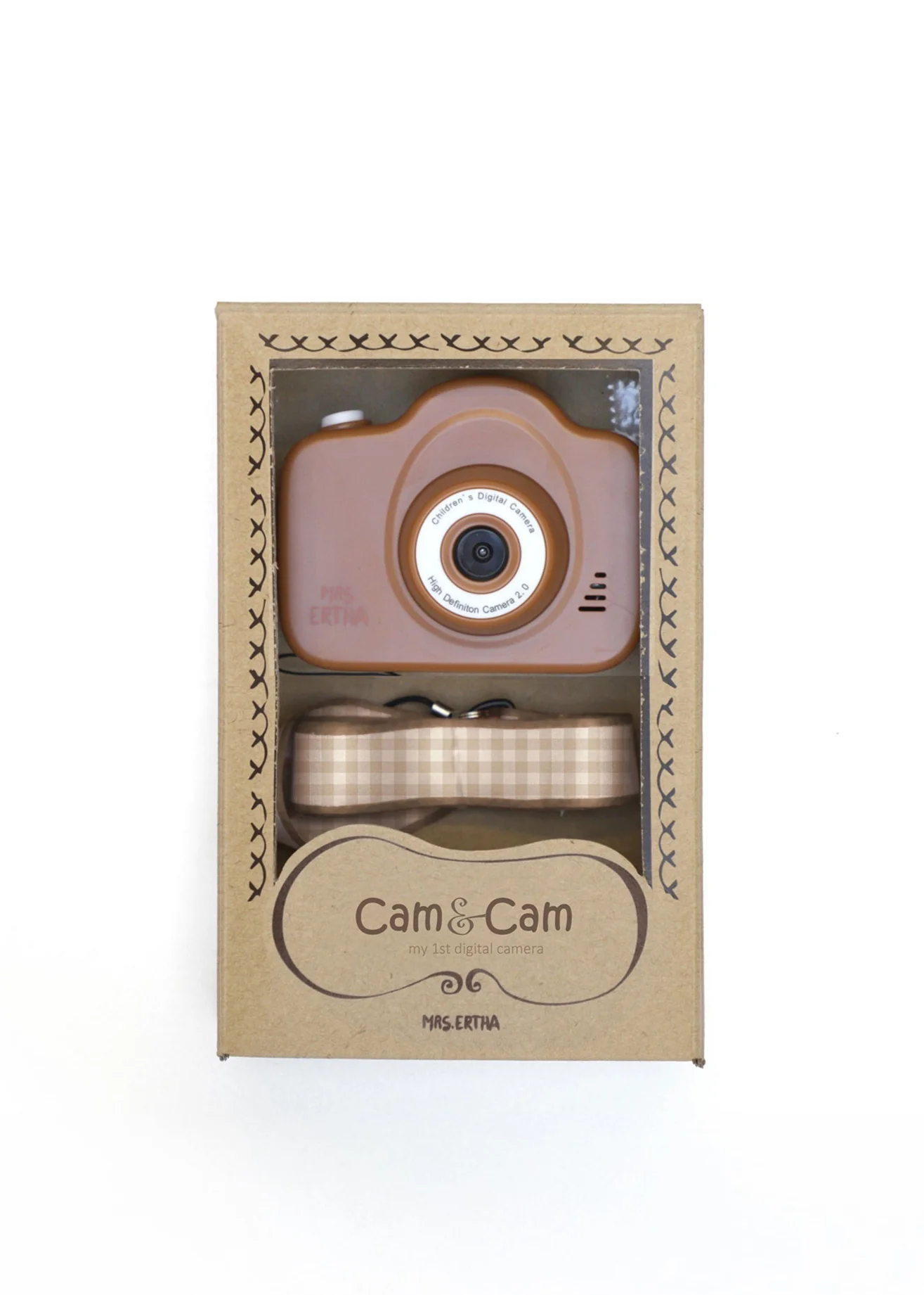 MRE1209-ssr1 Mrs Ertha Cam Cam v25 - Moj Prvi Fotoaparat - Soft Squares Rusted - Image 1