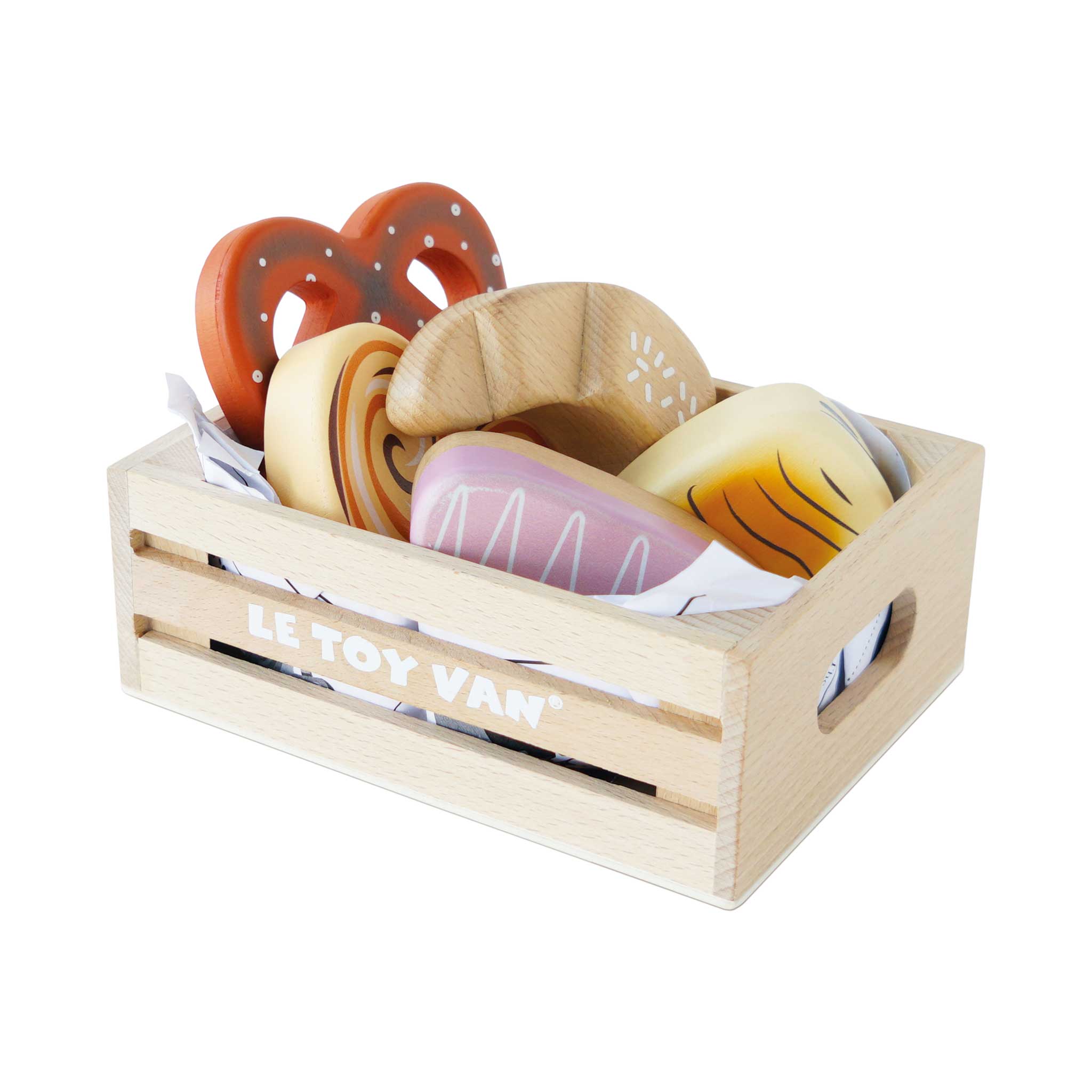 TV187-bakers-basket-crate-wooden-playood-toy Le Toy Van Gajba pekarski proizvodi - Image 1