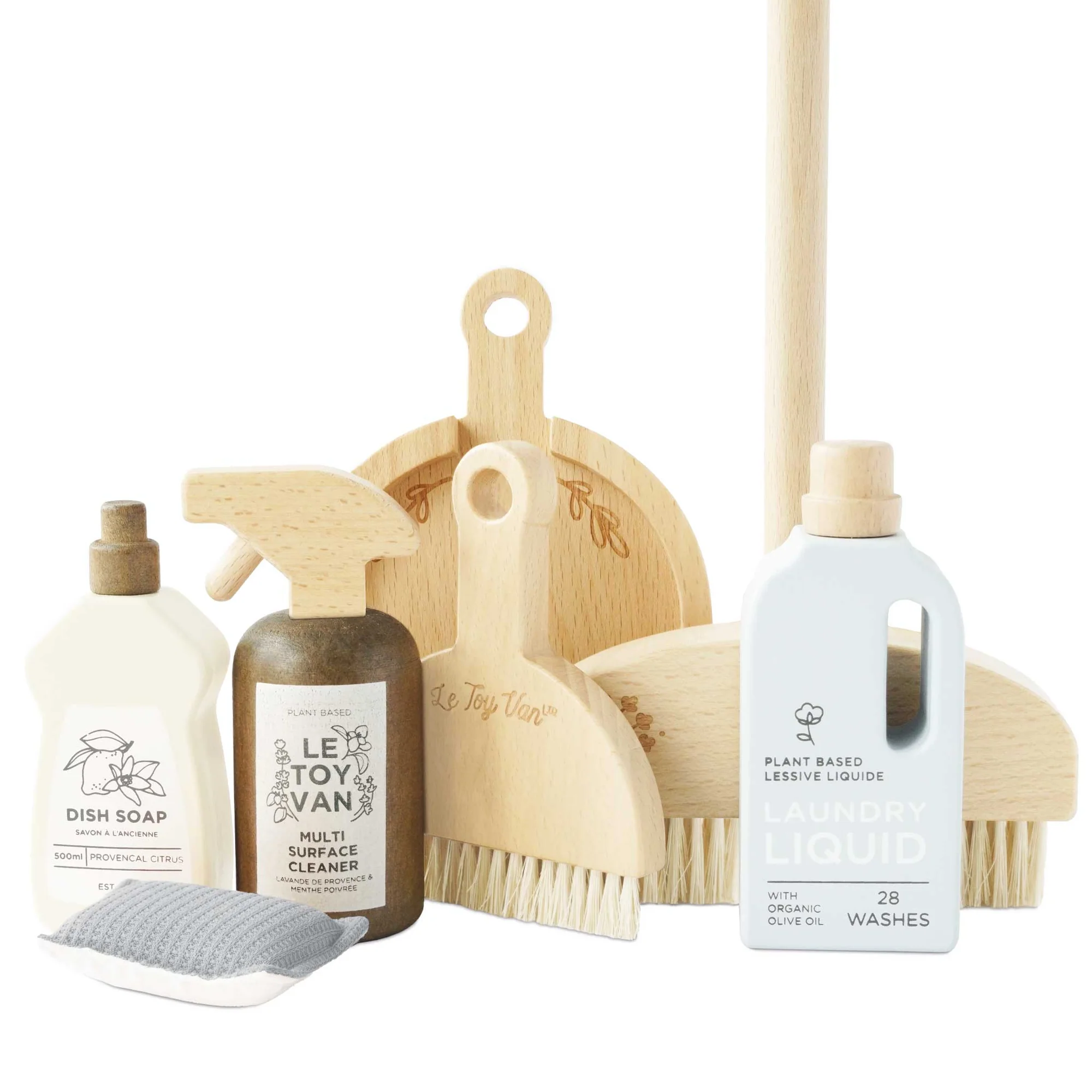 TV357-eco-friendly-cleaning-wooden-toy-roleplay-imaginative-broom-sponge-kitchen-boy-girl-gift_1 Le Toy Van Drveni ekološki set za pospremanje