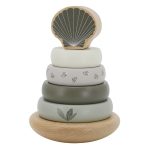 Label Label Drveni balansirajući toranj s obručima - Olive Green