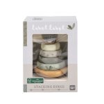 Label Label Drveni balansirajući toranj s obručima - Olive Green - Image 9