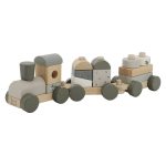 Label Label Drveni didaktički vozić za slaganje - Olive Green