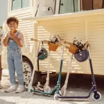 Banwood Maxi Romobil Trotinet - Navy + Pletena korpica - Image 2