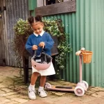 Banwood Romobil Trotinet - Dusty Pink + Pletena korpica - Image 2