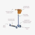 Banwood Romobil Trotinet - Blue + Pletena korpica - Image 3