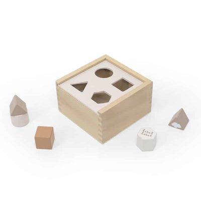 Label Label Drvena kutija za sortiranje oblika - Nougat