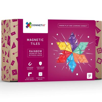 Connetix Tiles - Rainbow Geometrijski set (30 kom)