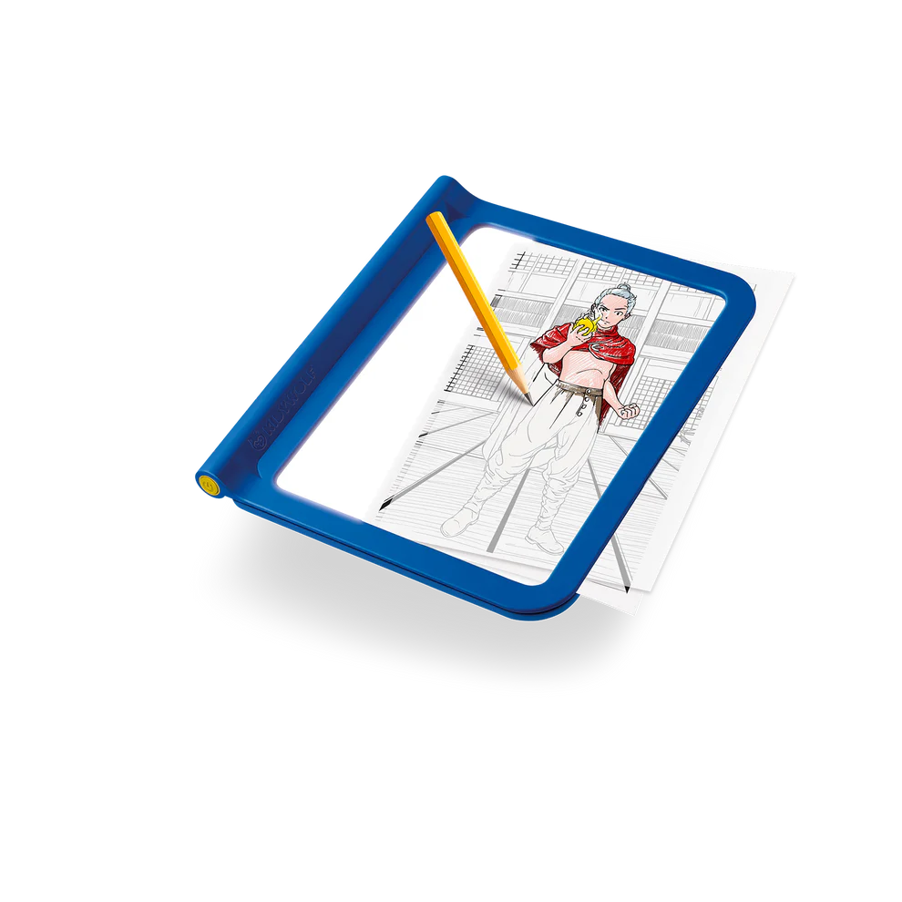 kidywolf k draw pro manga svjetleća tabla za crtanje i pisanje – blue Kidywolf K-DRAW PRO MANGA Svjetleća tabla za crtanje i pisanje – Blue - Image 1