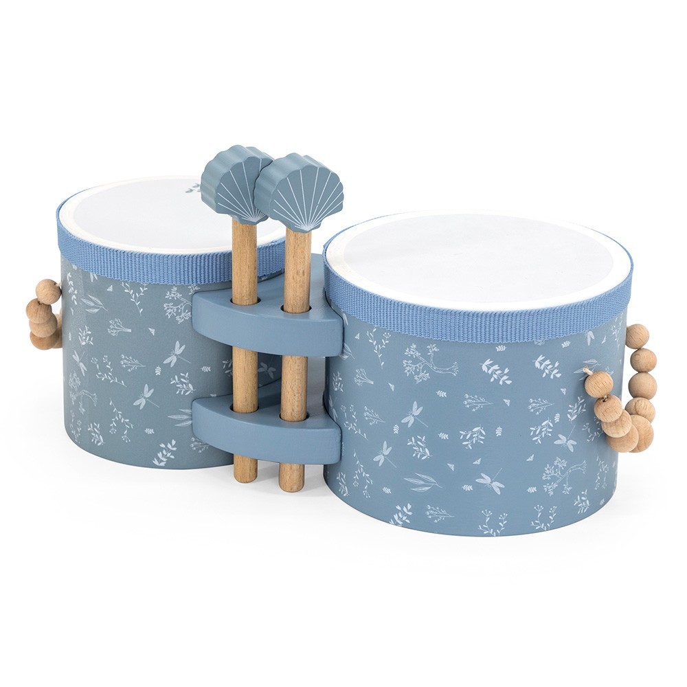 label-label-wooden-bongos-blue Label Label Drveni Bongo Bubnjevi - Blue - Image 1