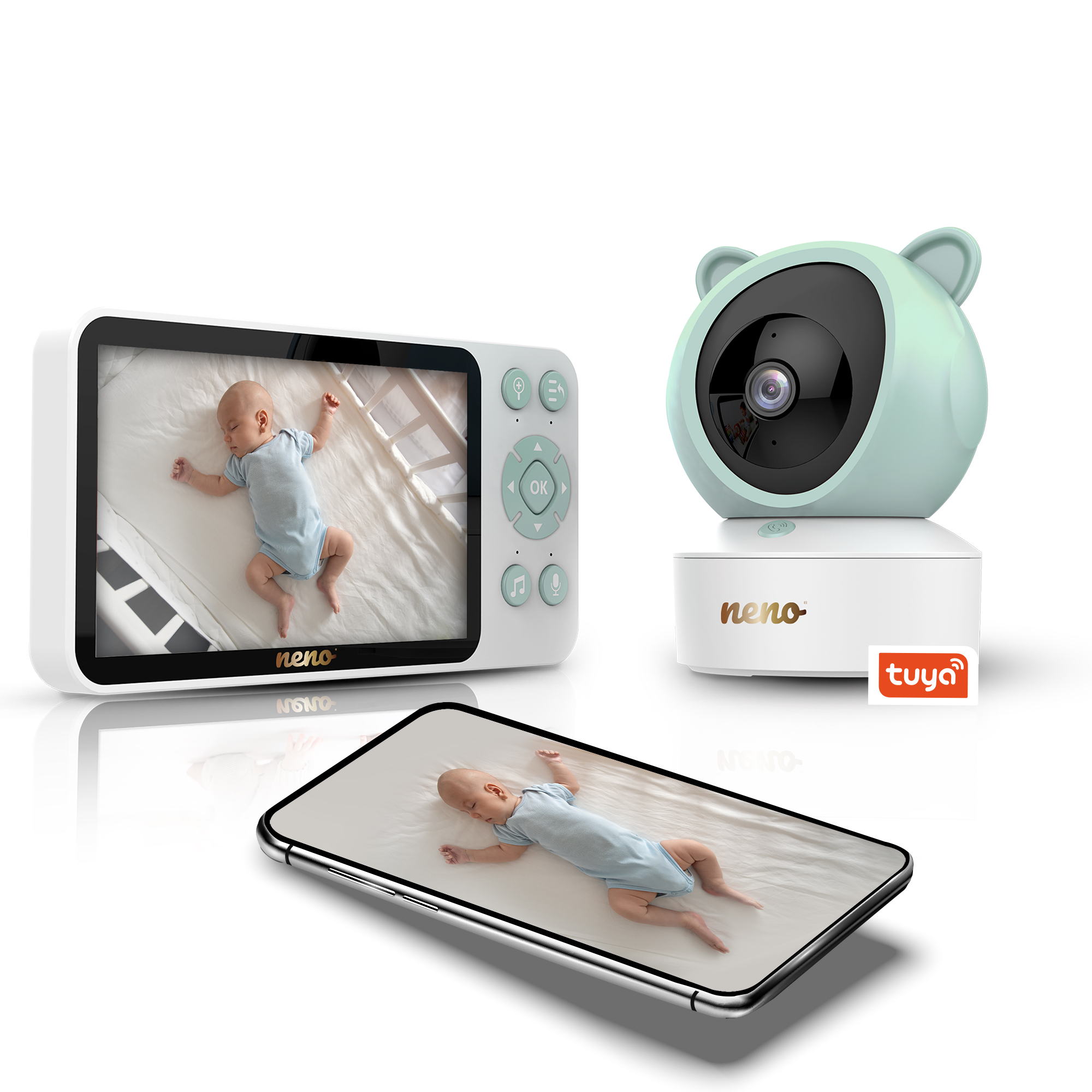 neno ivo bežični baby monitor s kamerom i ekranom + wifi aplikacija Neno Ivo bežični baby monitor s kamerom i ekranom + WiFi aplikacija - Image 1