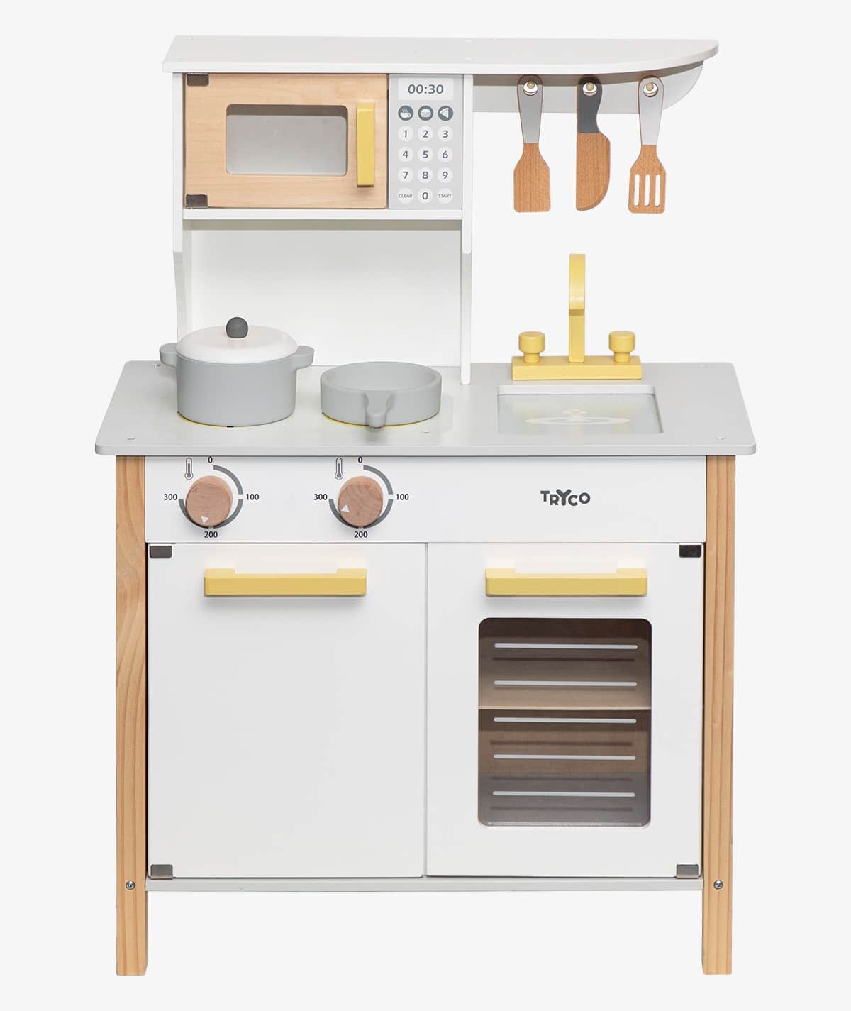 tryco-wooden-whitegold-kitchen Tryco Drvena dječija kuhinja – White Gold - Image 1