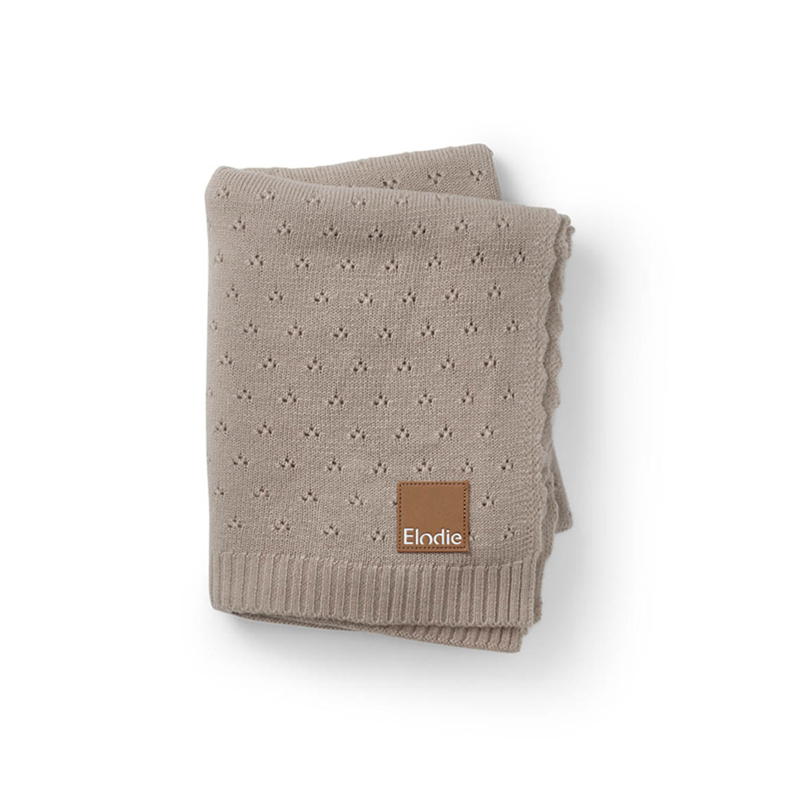 30326206210NA Pointelle Blanket Tender Taupe 01 Elodie Pointelle mekana dekica, Tender Taupe - Image 1