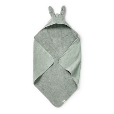 Elodie Peškir s kapuljačom - Mineral Green Bunny