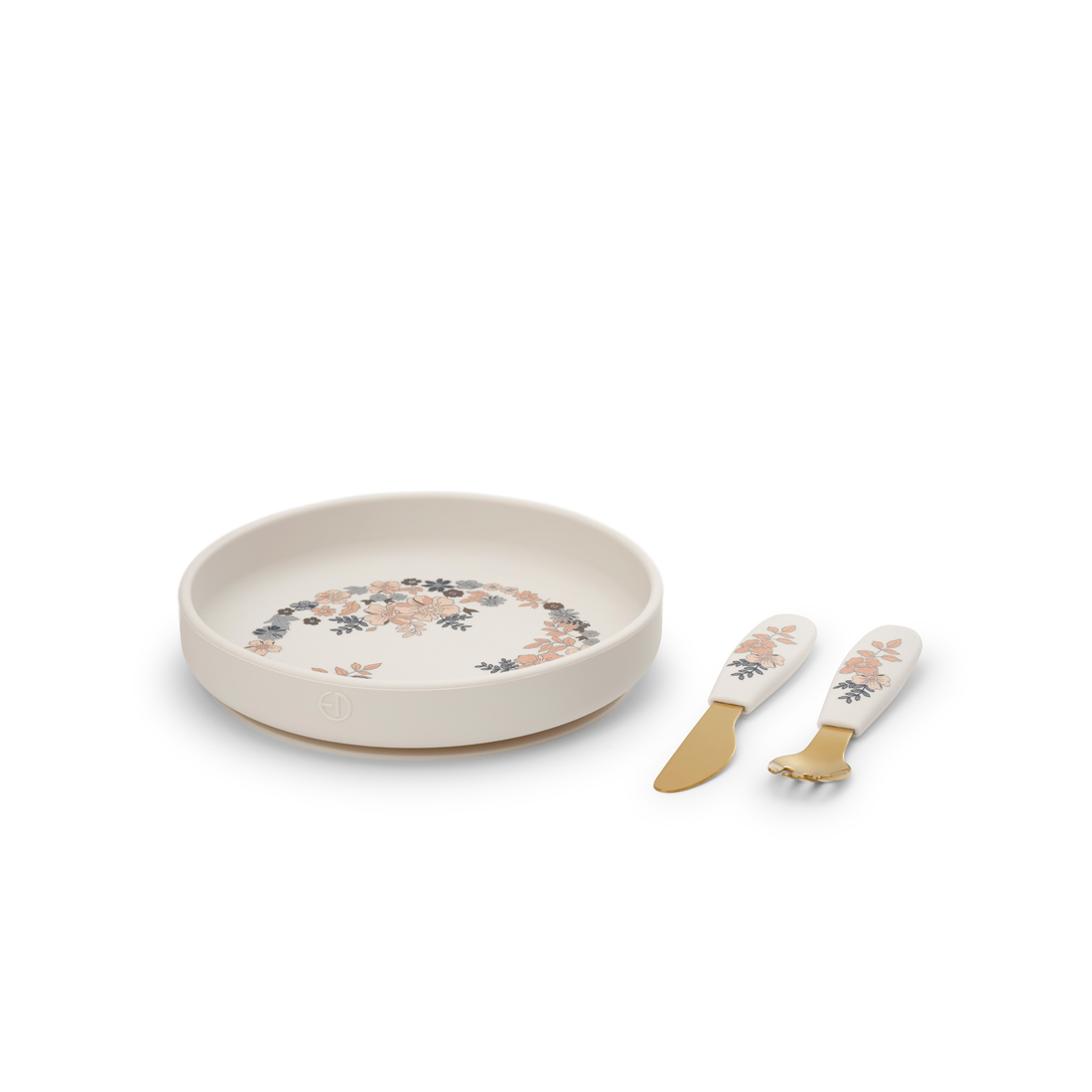 7333222020895-60246200873NA-Silicone-Plate-Set-Blue-Garden-PP Elodie Set silikonski tanjir, nož i viljuška – Blue Garden Lt Placement