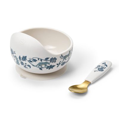 Elodie Set silikonska zdjelica i kašikica – Garden Leo Toile