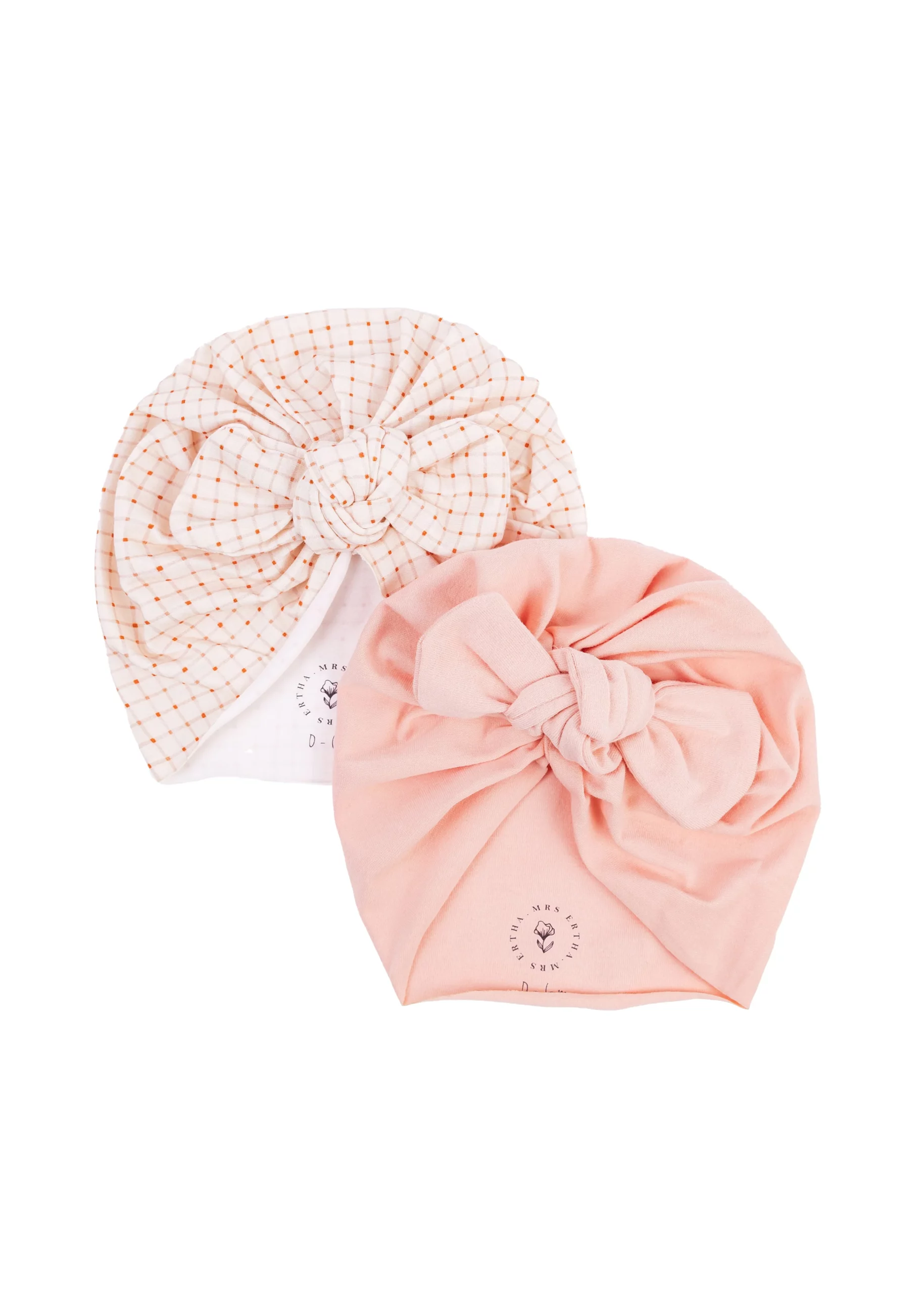 MRE1372-os Mrs Ertha Twiny turban set (2kom) – Organic Squares - Image 1
