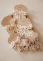 Mrs Ertha Scrunchies ukrasna gumica sa mašnom – Organic Squares - Image 2