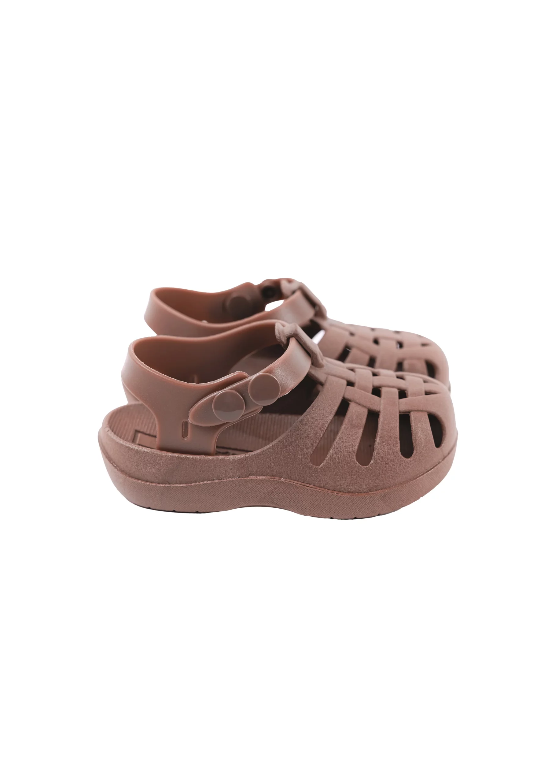 MRE1378-choc2 Mrs Ertha Ljetne silikonske sandale - Choco - Image 1