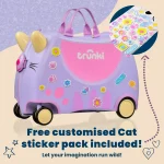 Trunki Glide dječiji kofer 3u1 – mačka Cassie Lilac - Image 8